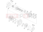 KTM 690 ENDURO R ABS (F9760P8) [AU] 2016 TRANSMISSION I - MAIN SHAFT