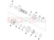 KTM 300 XC-W (F7475P3) [US] 2016 TRANSMISSION I - MAIN SHAFT