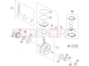 KTM 450 XC-W (F8475P3) [US] 2016 CRANKSHAFT, PISTON