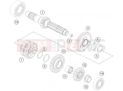KTM FREERIDE 250 R (F7375P4) [US] 2016 TRANSMISSION I - MAIN SHAFT
