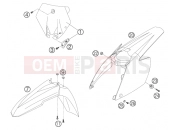 KTM 525 SMR (8503D0) [EU] 2004 MASK, FENDERS