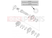 KTM 125 EXC  SIX-DAYS (7103D2) [EU] 2004 TRANSMISSION I - MAIN SHAFT