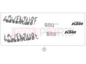 KTM 990 ADVENTURE ORANGE ABS (9803F5) [EU] 2006 DECAL