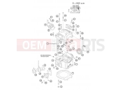 KTM 660 SMC (9725E0) [EU] 2005 CYLINDER HEAD