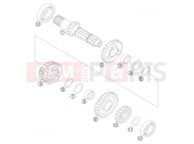 KTM 250 EXC RACING (8103E3) [EU] 2005 TRANSMISSION I - MAIN SHAFT