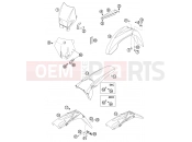 KTM 300 EXC  SIX-DAYS (740332) [EU] 2003 MASK, FENDERS