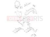 KTM 125 SX (610110) [EU] 2001 MASK, FENDERS
