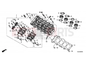 HONDA CBR650FA 2016 E-2 CYLINDER HEAD