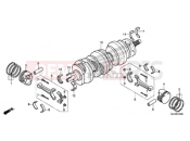 HONDA GL1800B 2016 E-18 CRANKSHAFT / PISTON