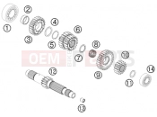 KTM 990 ADVENTURE WHITE ABS 11 (9860L6) [AU, GB] 2012 TRANSMISSION I - MAIN SHAFT