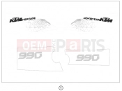 KTM 990 ADVENTURE WHITE ABS 10 (9875J6) [US] DECAL