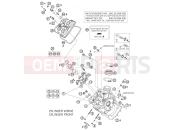 KTM 990 ADVENTURE BLACK ABS 07 (9803G6) [EU] 2007 CYLINDER HEAD FRONT