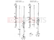 KTM 640 ADVENTURE-R (972695) [EU] 1999 FRONT FORK DISASSEMBLED