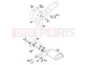 KTM 640 ADVENTURE-R (972695) [EU] 1999 EXHAUST SYSTEM