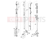 KTM 125 SX MARZ/ÖHL (610250) [EU] 1995 FRONT FORK DISASSEMBLED