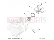 Polaris 2019 ATV SPORTSMAN 450 HD 2x4 (R03) (A19SAA50D5) ENGINE | ENGINE, THERMOSTAT and COVER - A19SAA50D5