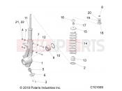 Polaris 2019 ATV SPORTSMAN 450 HD 2x4 (R03) (A19SAA50D5) SUSPENSION | SUSPENSION, FRONT STRUT - A19SAA50D5