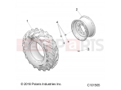 Polaris 2019 ATV SPORTSMAN 450 HD 2x4 (R03) (A19SAA50D5) WHEELS | WHEELS, FRONT TIRE - A19SAA50D5