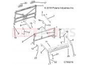 Polaris 2019 RANGER RANGER 1000 CREW NSTR 49/50S FACTORY CHOICE (R07) - R19RSU99/A/B CHASSIS | CHASSIS, CAB FRAME - R19RSU99/A/B (C700219)
