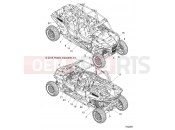 Polaris 2019 RZR RZR XP 4 1000 MD (R03) (Z19VFE99NK) BODY » BODY, DECALS - (702551)
