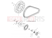 Polaris 2019 RZR RZR XP 4 1000 MD (R03) (Z19VFE99NK) DRIVE TRAIN » DRIVE TRAIN, SECONDARY CLUTCH - (701737)