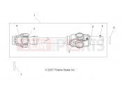 Polaris 2018 ATV 570 SPORTSMAN 6X6 EURO (R07) (A18S6E57F1) DRIVE TRAIN | DRIVE TRAIN, FRONT PROP SHAFT - A18S6E57F1