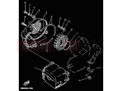YAMAHA Jog 50 CY CY50R JOG R (3WG9) 2001 CUBIERTA DE AIRE & VENTILADOR