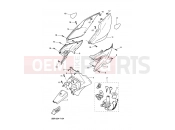 YAMAHA Aerox 50 YQ 50 YQ50L AEROX (5PE3) 2001 SIDE COVER
