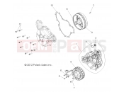 Polaris 2016 RANGER RANGER CREW 900 ALL OPTIONS (R07) - R16RUA/RUE/RVA/RVE ENGINE | ENGINE, STATOR and COVER - R16RUA87A1 (49RGRMAGNETOCVR13900XP)