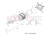 POLARIS RANGER CREW 800 - R12WH76AG/AR/EAH/EAV/EAW ENGINE | ENGINE, AIR INTAKE SYSTEM - R12WH76AG/AR/EAH/EAV/EAW (49RGRAIRBOX12CREW)
