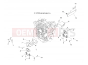 Polaris 2012 RANGER RANGER 900 DIESEL (R12TH90DG) ENGINE | ENGINE, MOUNTING - R12TH90DG (49RGRENGINEMTG11900D)