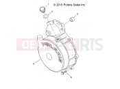 Polaris 2011 ATV SCRAMBLER 500 4X4 INTL (A11NG50FA) ENGINE | ENGINE, FLYWHEEL COVER - A11NG50FA (49RGRFLYWHEELCVR11500EFI)
