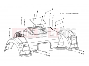 Polaris 2010 LEV GEM - E2/E4/E6/ES/EL/ELXD BODY | BODY, SPAT - e2/e4/e6 (49GEMBODY11SPAT)