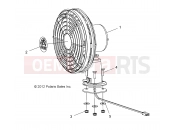 Polaris 2010 LEV GEM - E2/E4/E6/ES/EL/ELXD ELECTRICAL | ELECTRICAL, OPTIONS, DASH FAN, BLACK, FAN and HARDWARE ONLY - e2/e4/e6/eS/eL/eLXD (49GEMOPTIONS11FAN)