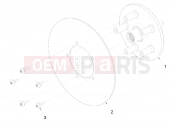 Polaris 2010 LEV GEM - E2/E4/E6/ES/EL/ELXD WHEELS | WHEELS, COMPONENTS, END, 9.21 INCH, DISC 5 BOLT - e6/eLXD (49GEMWHEELS11END9.21)