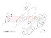 Polaris 2010 RZR RZR 170 - A10VA17AA/AD ENGINE | ENGINE, CRANKCASE COVER, LH - A10VA17AA/AD (49RGRCRANKCVRLH09RZR170)