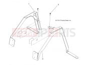 Polaris 2009 LEV GEM - E2/E4/E6/ES/EL/ELXD BODY | BODY, SPAT BRACKETS, 46 IN WT - e2/e4 (49GEMBODY11SPATE2)