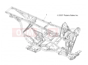 Polaris 2008 ATV SCRAMBLER 500 4X4 (A08BG50AA) CHASSIS | CHASSIS, FRAME - A08BG50AA (49ATVFRAME08SCRAM)