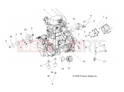 Polaris 2007 ATV SPORTSMAN 700 EFI - A07MH68AX/AY/AZ ENGINE » ENGINE, MOUNTING - (49ATVENGINE07700)