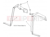 POLARIS GEM - E2/E4/E6/ES/EL/ELXD BODY » BODY, SPAT BRACKETS WITH BUMPER - e2/e4 (49GEMBODY11SPATBUMPER