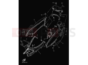 YAMAHA Majesty 125 YP 125 YP125E MAJESTY 125 (5DSM) 2000 SIDE COVER
