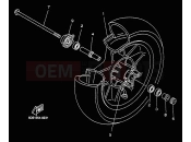 YAMAHA Majesty 125 YP 125 YP125E MAJESTY 125 (5DSM) 2000 FRONT WHEEL