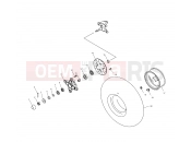 POLARIS PREDATOR - A03GJ50AA/AB FRONT HUB and FRONT WHEEL