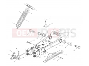 POLARIS TRAIL BOSS (A00AA32AB) SWING ARM/SHOCK MOUNTING