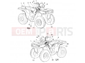 Polaris 1999 ATV SPORTSMAN 335 (A99CH33AB) DECALS