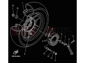 YAMAHA Majesty 125 YP 125 YP125E MAJESTY 125 (5DSC) 2000 REAR WHEEL