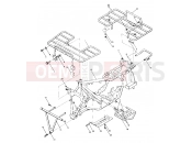 Polaris 1987 ATV TRAIL BOSS 4X4 (W878127) Frame Assembly with Racks (4913521352003A) | Frame Assembly with Racks (4913521352003A)