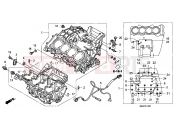 HONDA CBF600SA8 CBF600S ABS 2008 E-13-1 CRANKCASE (CBF600S8 / SA8 / N8 / NA8)