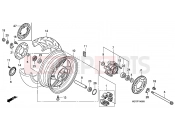 HONDA CBF600SA8 CBF600S ABS 2008 F-14 REAR WHEEL