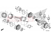 HONDA NC750DH 2017 E-16 CRANKSHAFT / PISTON